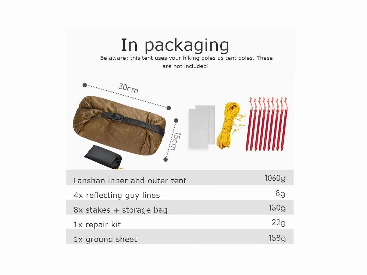 3F UL GEAR Lanshan Tent - 2 Persoons - 3 Seizoenen - Grey 3 3F UL GEAR Lanshan Tent - 2 Persoons - 3 Seizoenen - Grey - Afbeelding 3