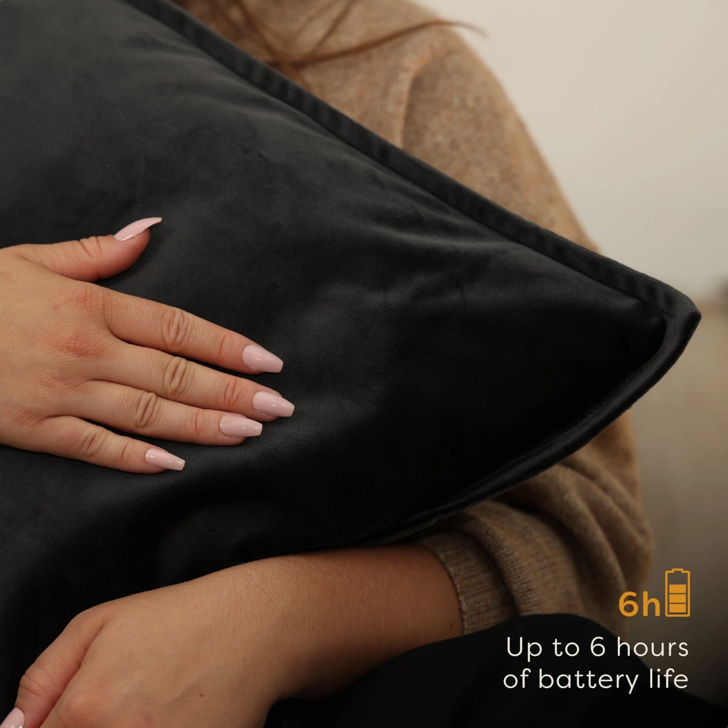 Pleafs Warmtekussen Plush 45x45cm - Onyx 4 Pleafs Warmtekussen Plush 45x45cm - Onyx - Afbeelding 4