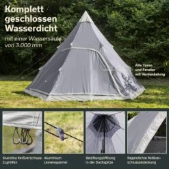 Skandika Hetta 460 Protect Tent - Grey -Tentenwinkel 16dcf8604c9b3064