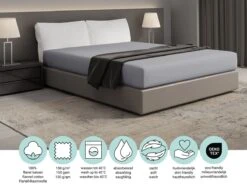 DoubleDry Flanel 90x200 Cm Hoeslaken - Lichtgrijs -Tentenwinkel 348da33d7629369c