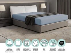 DoubleDry Flanel 90x200 Cm Hoeslaken - Wolk Blauw -Tentenwinkel 3786edebc852e3c6