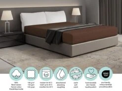 DoubleDry Flanel 90x200 Cm Hoeslaken - Bruin -Tentenwinkel 3faa35240a5f1ced