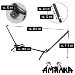 AMANKA 335 X 100 Tot 120 Kg Verstelbare Hangmatstandaard -Tentenwinkel 4777a509d6adbd98