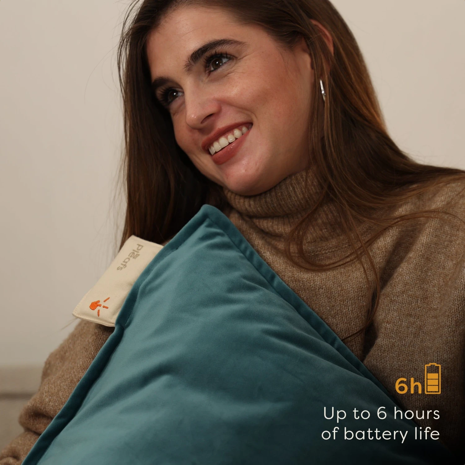 Pleafs Warmtekussen Plush 45x45cm - Wedgewood 4 Pleafs Warmtekussen Plush 45x45cm - Wedgewood - Afbeelding 4