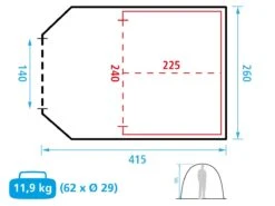 Obelink Benidorm 4 CoolDark Tunneltent 15 Obelink Benidorm 4 CoolDark Tunneltent -Tentenwinkel 576613 576613 images other obelink benidorm 4 blue afb7 2 ecommerce