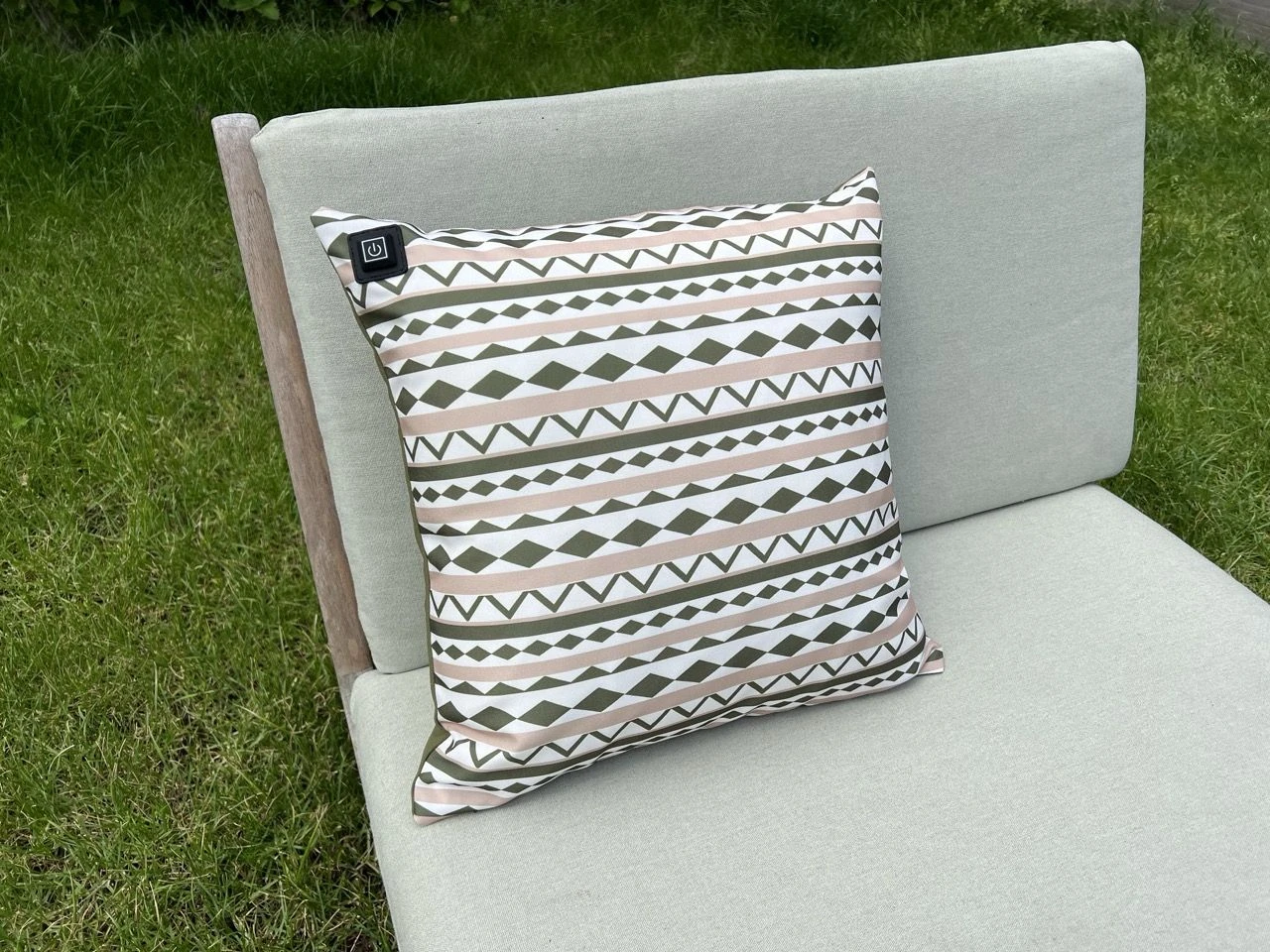 Merkloos Warmpi Verwarmd Outdoor Sierkussen - Green 2 Merkloos Warmpi Verwarmd Outdoor Sierkussen - Green - Afbeelding 2