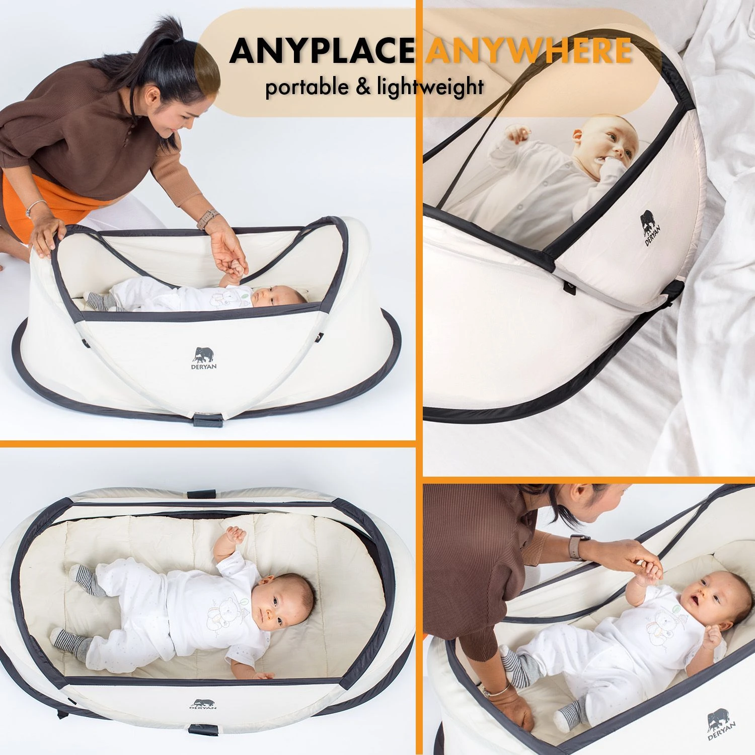 Deryan Infant Pop-Up BabyBox Met Klamboe 6 Deryan Infant Pop-Up BabyBox Met Klamboe - Afbeelding 6