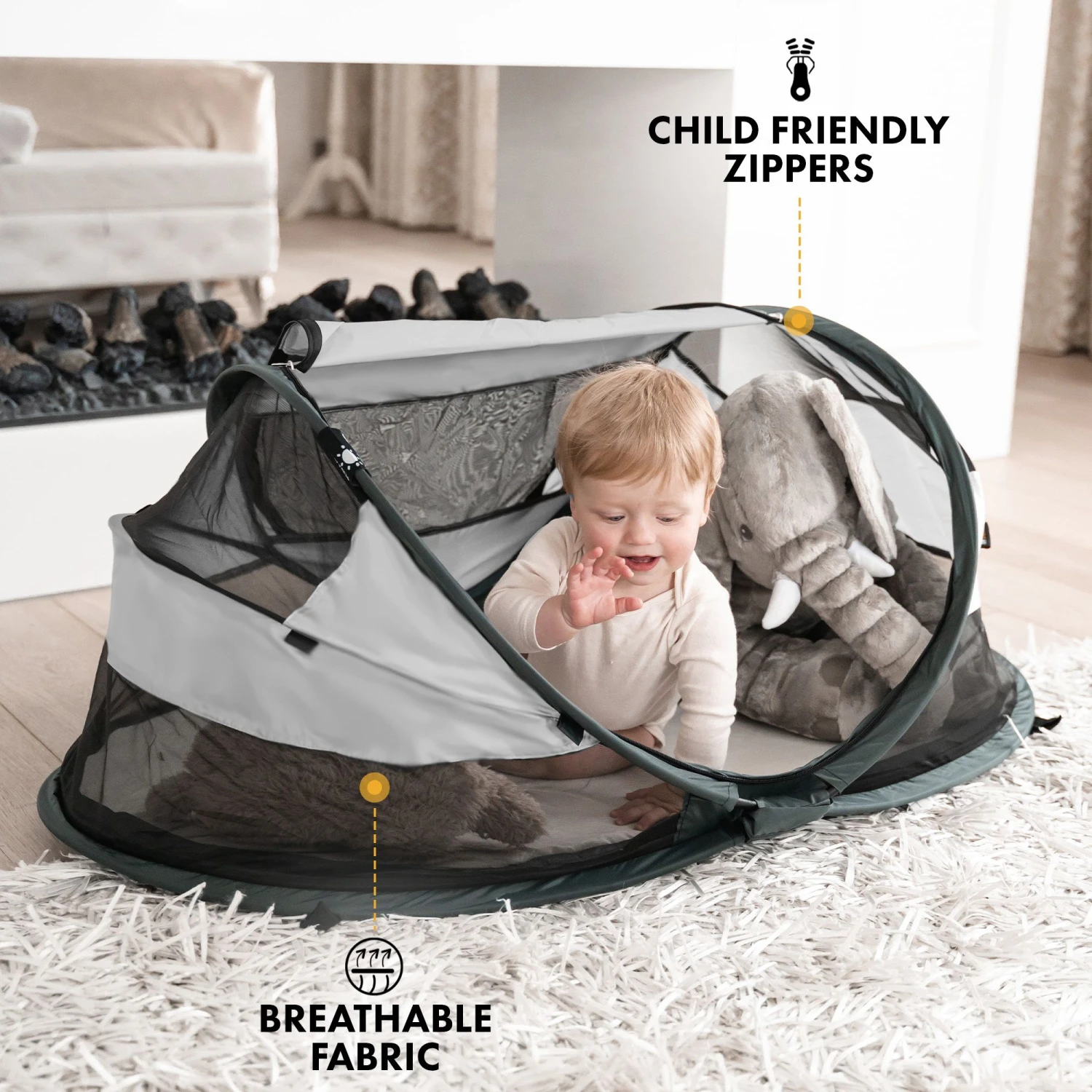 Deryan Baby Luxe Campingbedje Met Zelfopblaasbare Matras 3 Deryan Baby Luxe Campingbedje Met Zelfopblaasbare Matras - Afbeelding 3