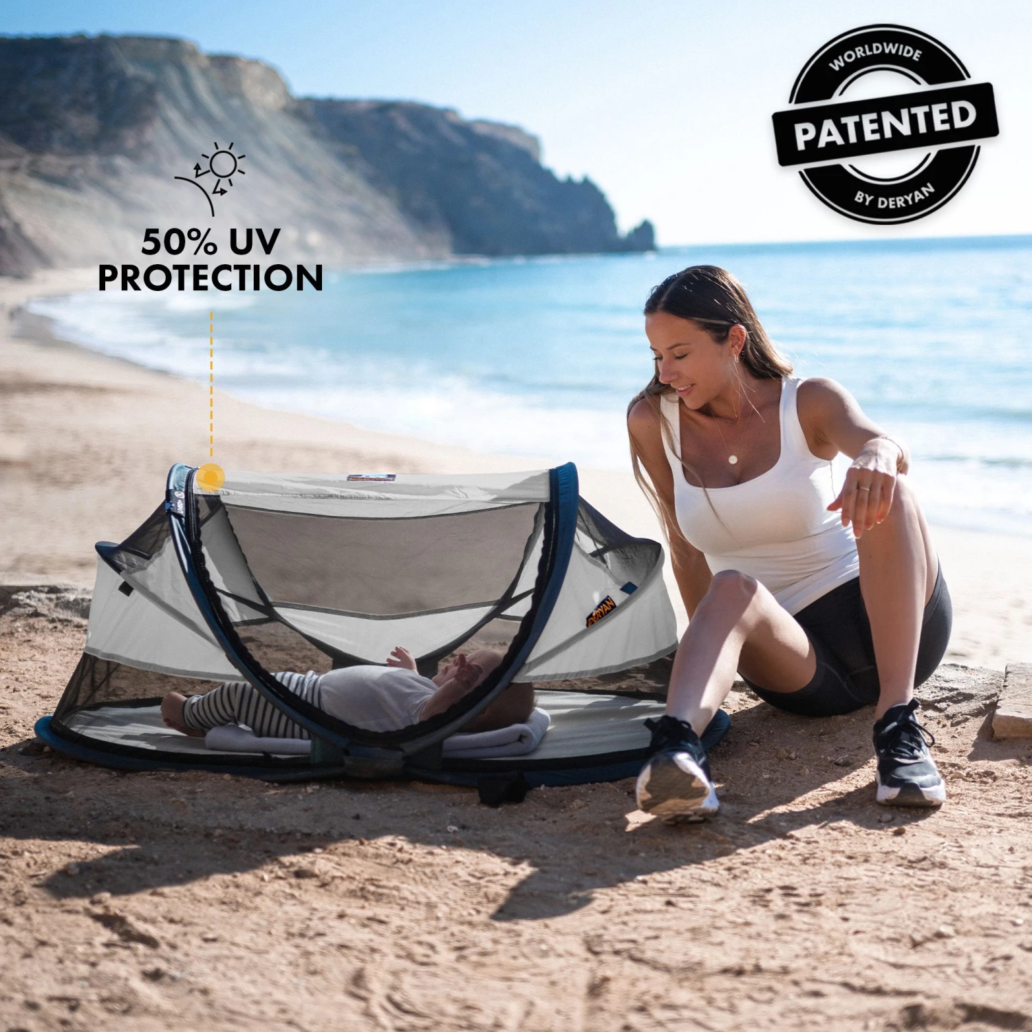 Deryan Baby Luxe Campingbedje Met Zelfopblaasbare Matras 4 Deryan Baby Luxe Campingbedje Met Zelfopblaasbare Matras - Afbeelding 4