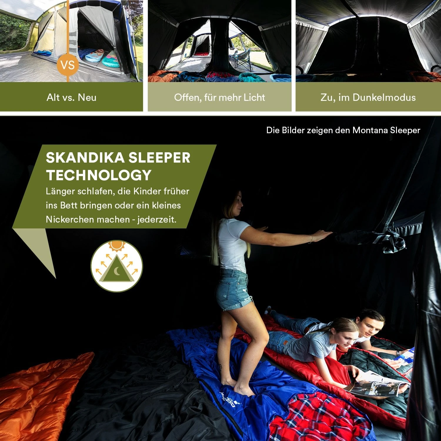Skandika Gotland 6 Sleeper Protect Tunneltent 2 Skandika Gotland 6 Sleeper Protect Tunneltent - Afbeelding 2