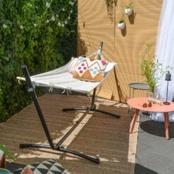 AMANKA 335 X 100 Cm Hangmat Met Frame - White