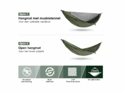 Hikr 2 Persoons Hangmat - Brown -Tentenwinkel 66389524438465.22790255
