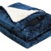 Luvego Fleece/sherpa Elektrische Deken - Dark Blue