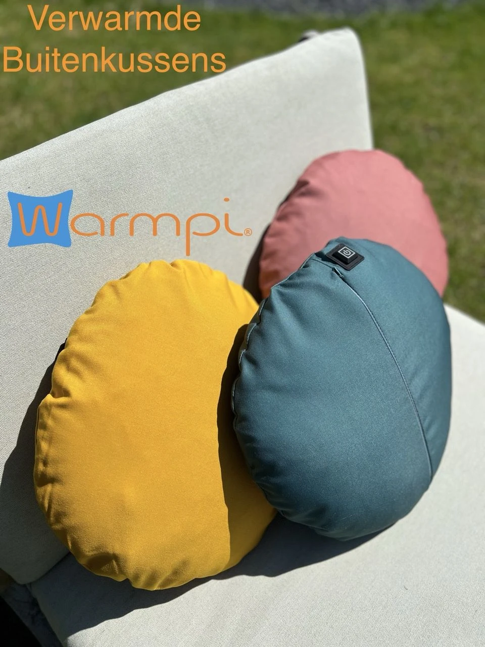 Merkloos Warmpi Draadloos Outdoor Rond Warmtekussen - Yellow 3 Merkloos Warmpi Draadloos Outdoor Rond Warmtekussen - Yellow - Afbeelding 3