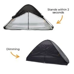 Deryan Luxe Pop Up Zwart Bedtent Klamboe 7 Deryan Luxe Pop Up Zwart Bedtent Klamboe -Tentenwinkel 99531f469b424a71