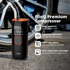 FlinQ Draagbare Luchtcompressor - Black/Orange -Tentenwinkel 9feefa0c43c8b5f4