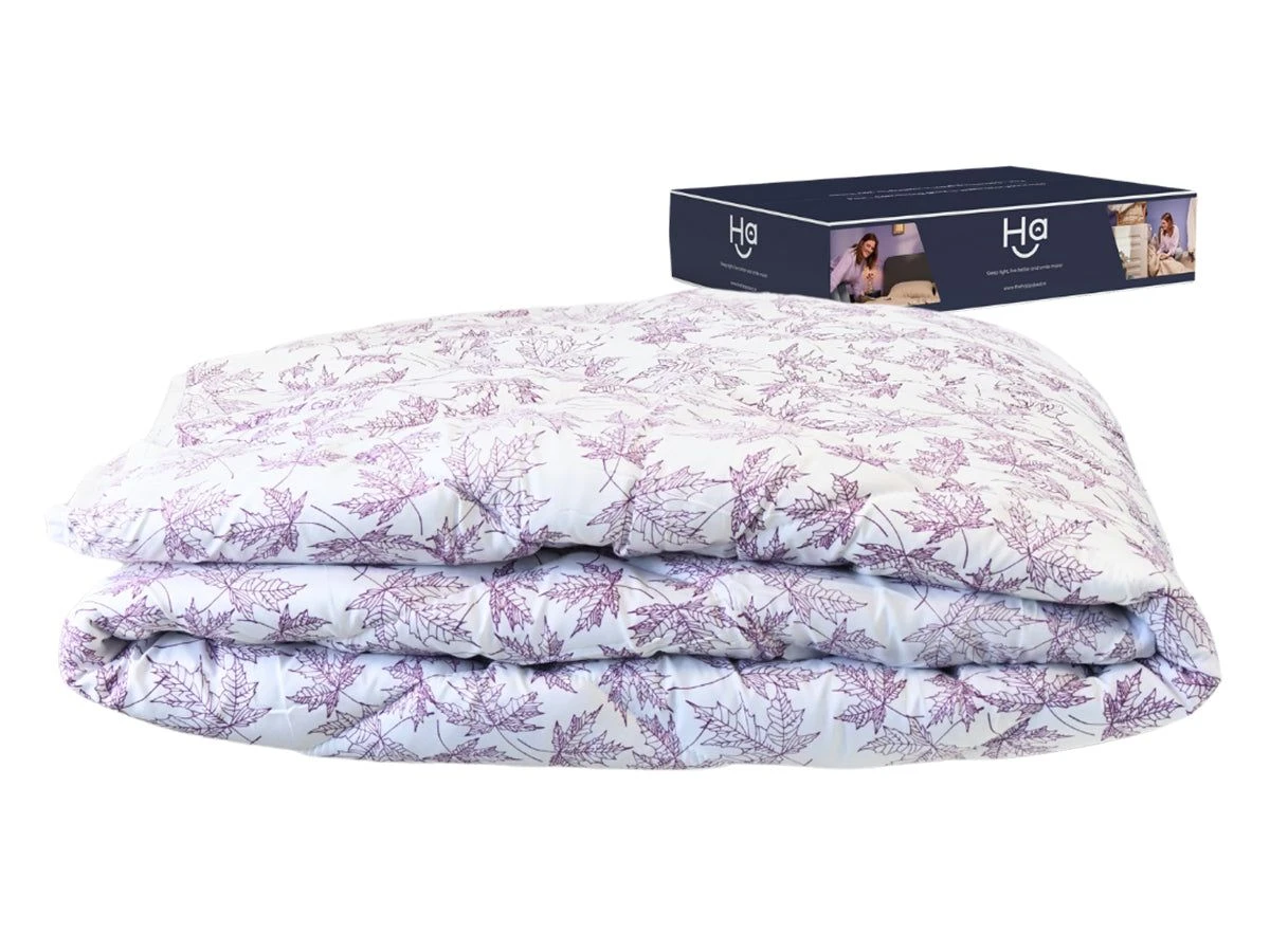 HappyBed Violet Leaves All Year Dekbed - 200x200 Cm 1 HappyBed Violet Leaves All Year Dekbed - 200x200 Cm