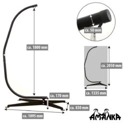 AMANKA 205 Cm Hangstoelframe -Tentenwinkel cbf1a442f2600cf5