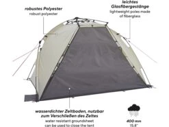 Uquip Speedy Strandtent - Sand -Tentenwinkel d5f22f3fbad4aa63