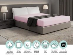 DoubleDry Flanel 90x200 Cm Hoeslaken - Lichtroze -Tentenwinkel e7c169efb31d2a8f