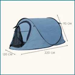 HIXA Blue Pop Up Tent Met Slaapzak -Tentenwinkel f476cea4a022c5a5