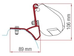 Fiamma F35 Adapter Trafic Vivaro Vanaf 2015