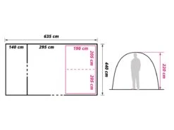 Obelink Dallas 6 XL Tunneltent -Tentenwinkel obelink dallas 6 xl floor plan ecommerce
