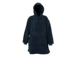 Unique Living Teddy Oversized Hoodie - Dark Blue
