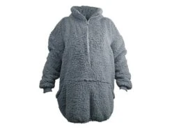 Unique Living Willow Long Oversized Hoodie - Dark Grey